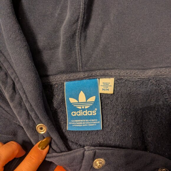 Adidas Hoodie, Navy Blue and Orange - Picture 2 of 2